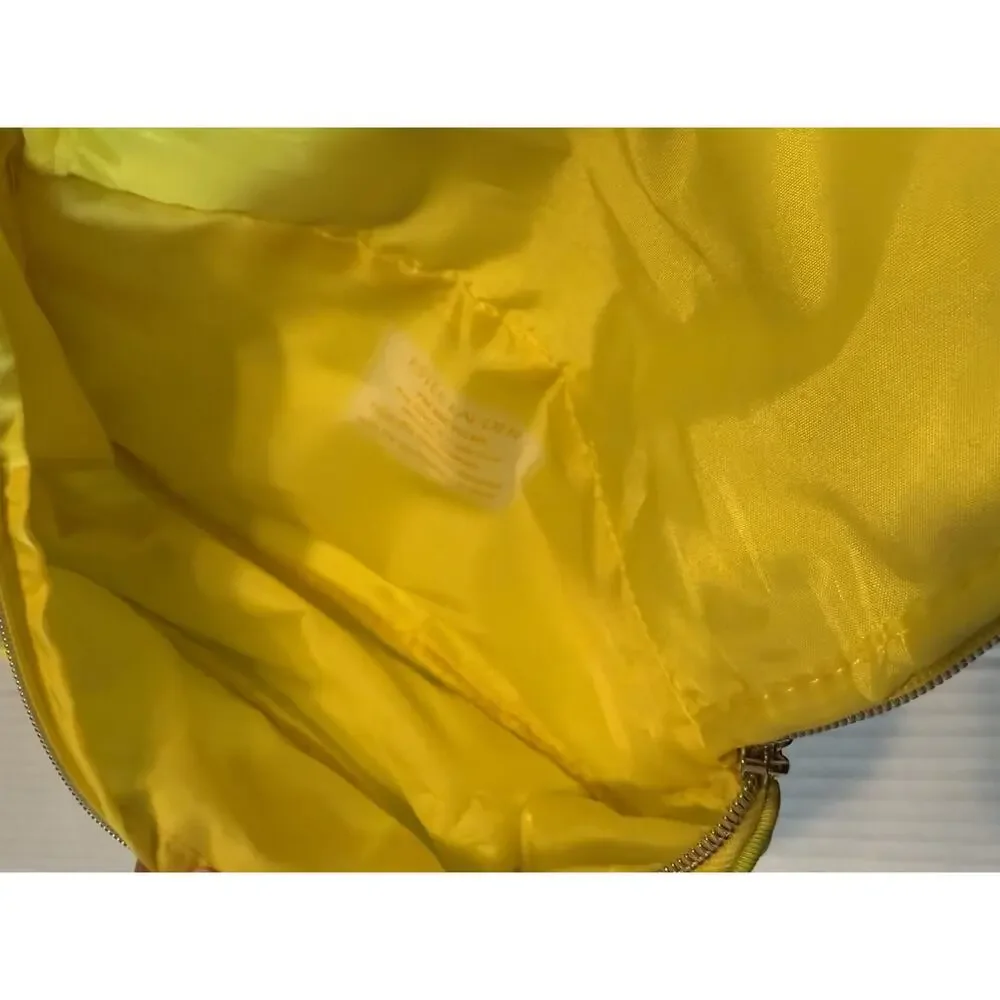 Estee Lauder Yellow Abstract Makeup Pouch Zippered Bag